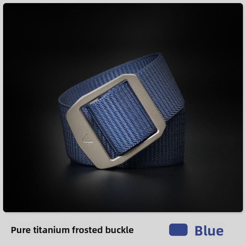 Men's Titanium Tactical Elastic Canvas Belt