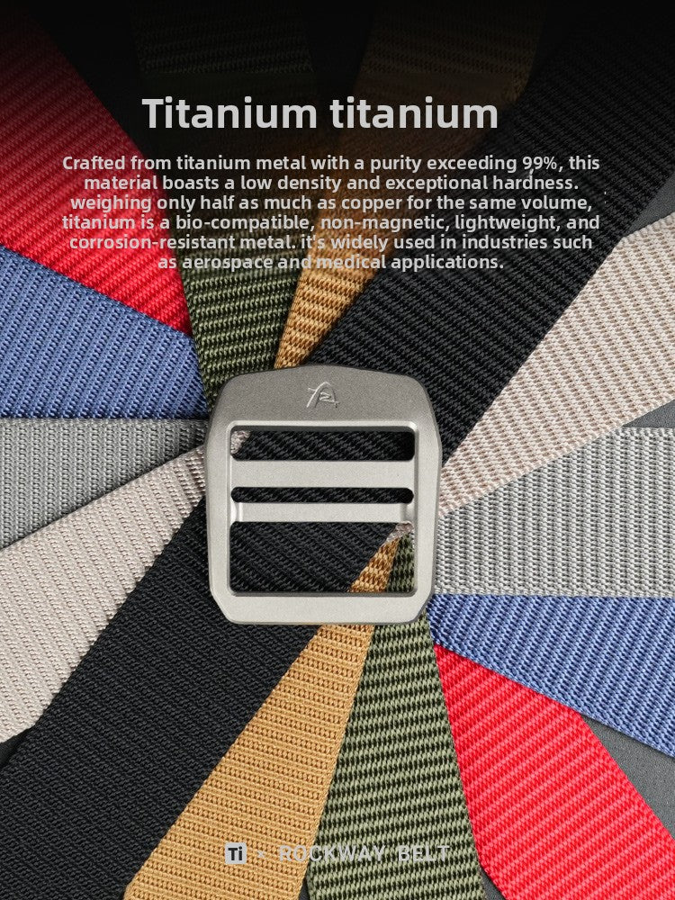 Men's Titanium Tactical Elastic Canvas Belt