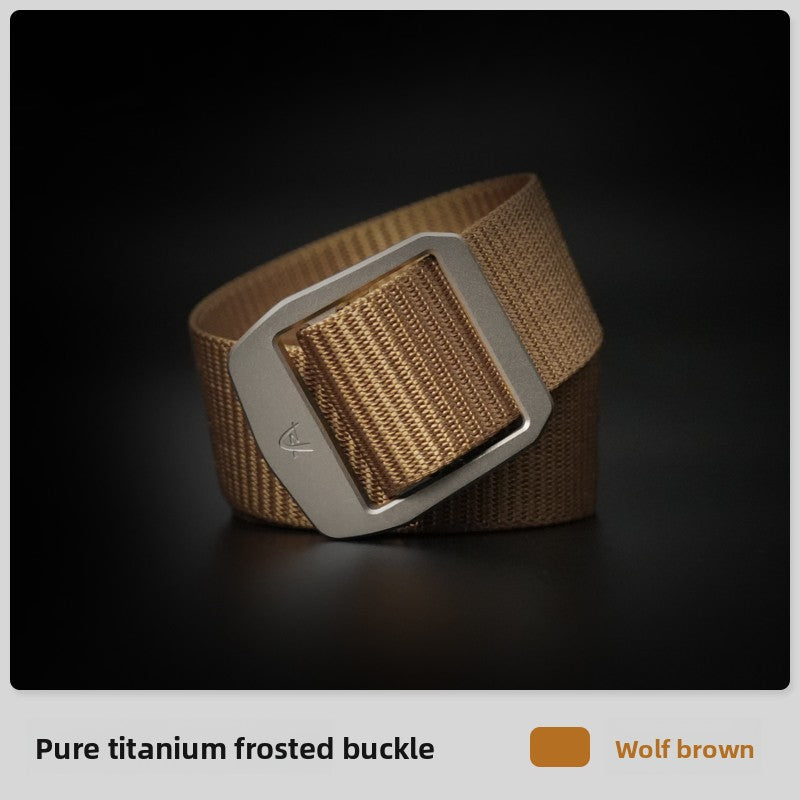 Men's Titanium Tactical Elastic Canvas Belt