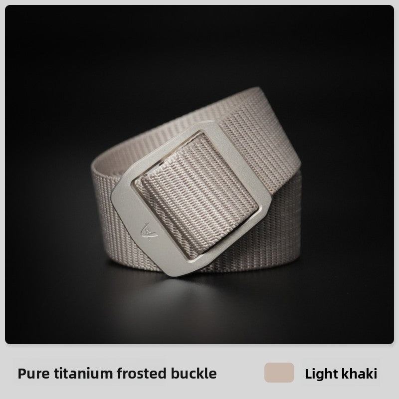 Men's Titanium Tactical Elastic Canvas Belt