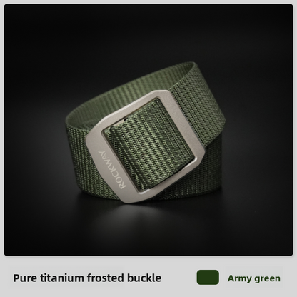 Men's Titanium Tactical Elastic Canvas Belt