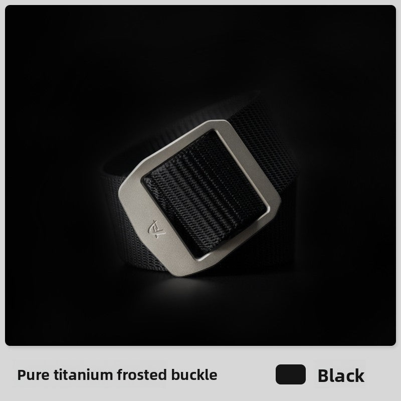 Men's Titanium Tactical Elastic Canvas Belt
