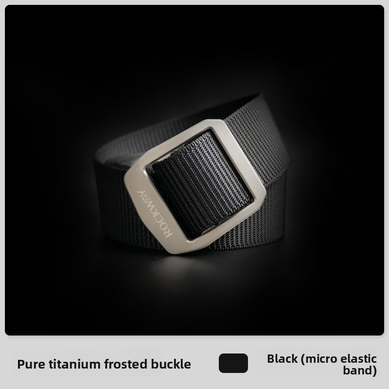 Men's Titanium Tactical Elastic Canvas Belt