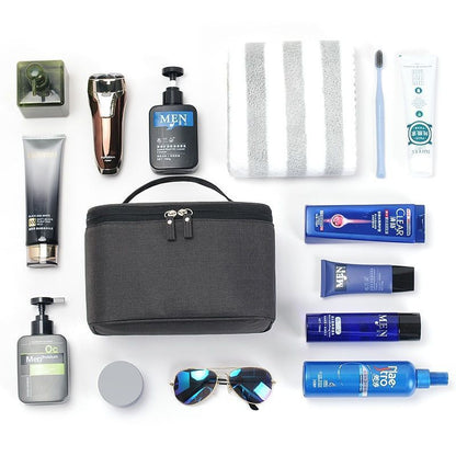 Men's travel toiletry bag storage