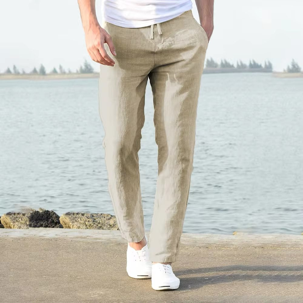 Men's trend straight long pants