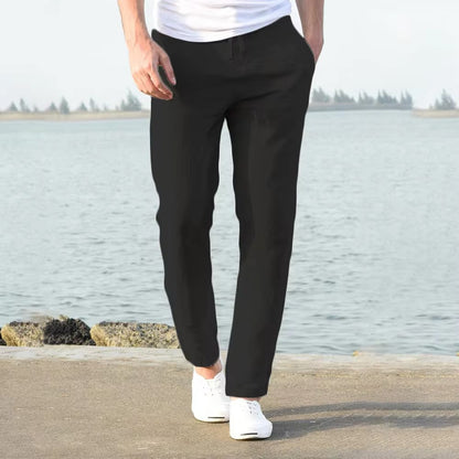 Men's trend straight long pants