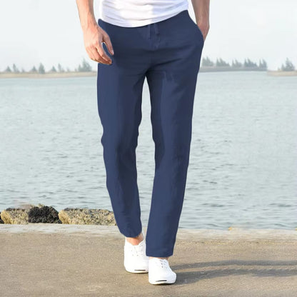 Men's trend straight long pants