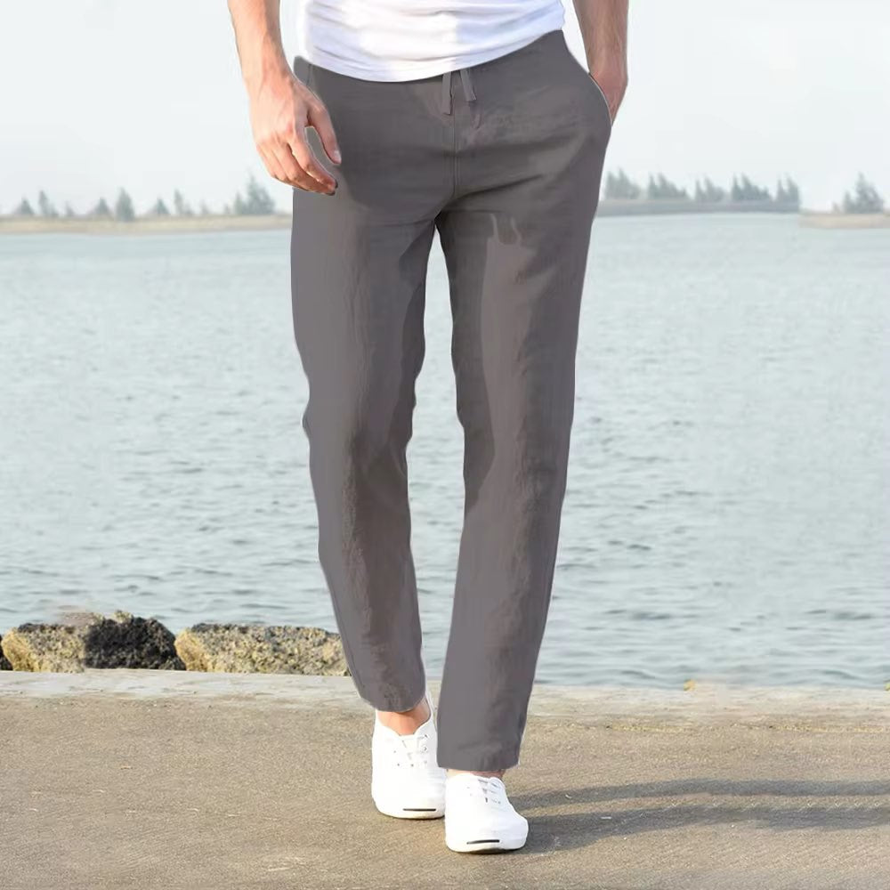 Men's trend straight long pants