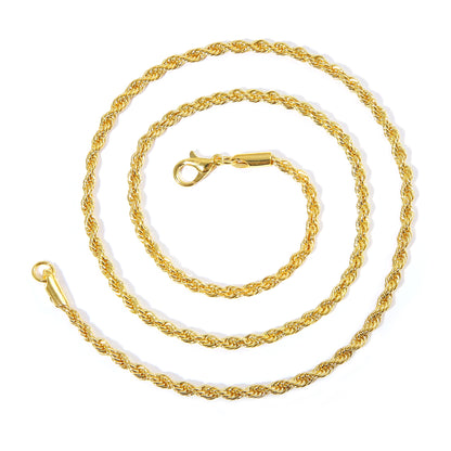 Men's Twist Chain Necklace Hip Hop Fashion Accessory