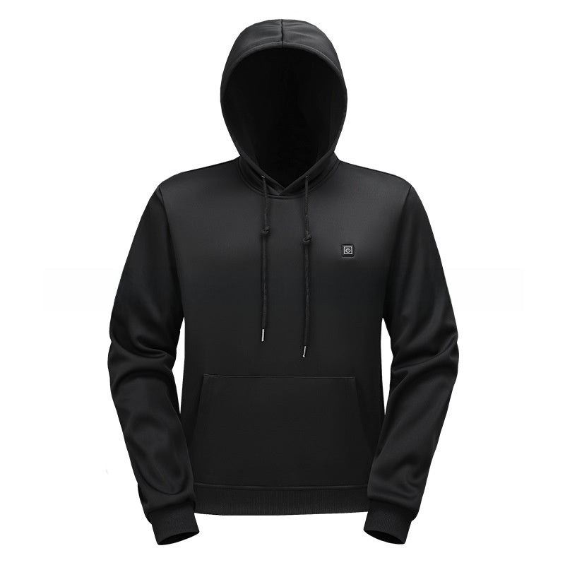 Men's USB Heated Hoodie Winter Warm Fleece Sweatshirt