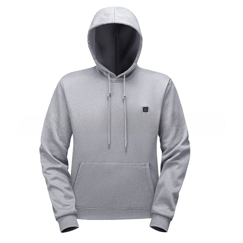 Men's USB Heated Hoodie Winter Warm Fleece Sweatshirt