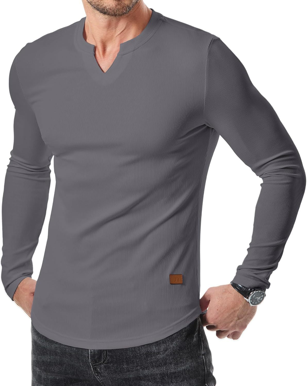 Men's V-neck Pit T-shirt