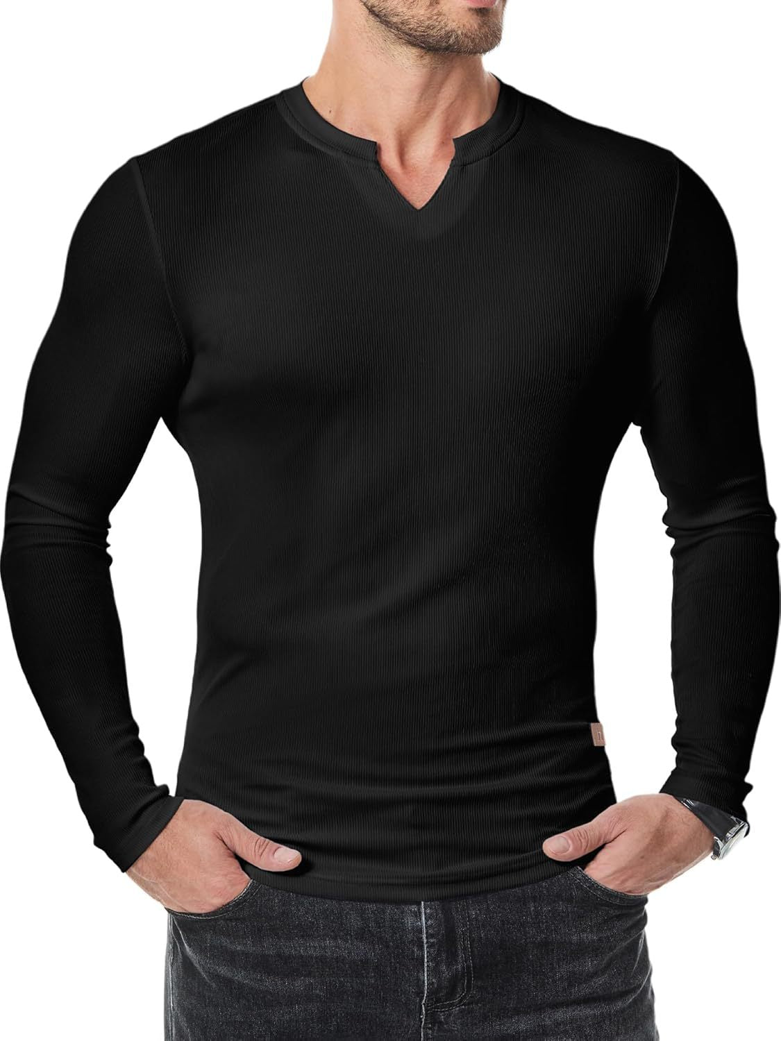 Men's V-neck Pit T-shirt