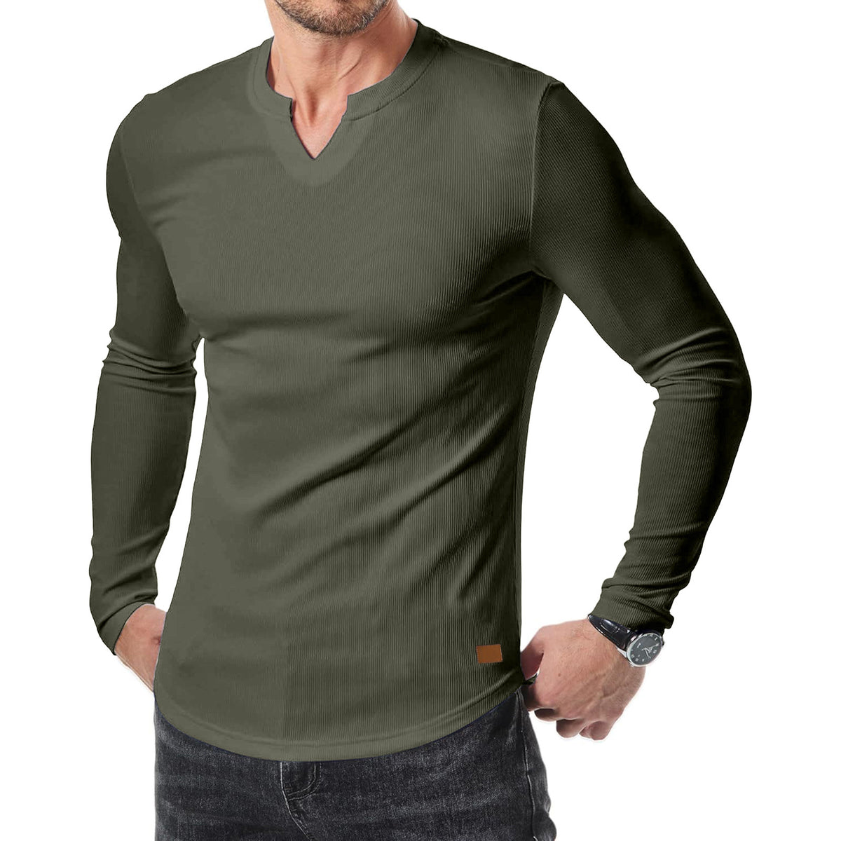 Men's V-neck Pit T-shirt