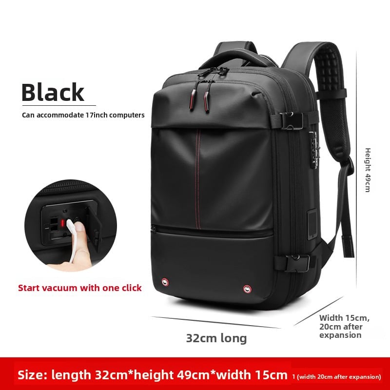 Men's vacuum-compressed backpack