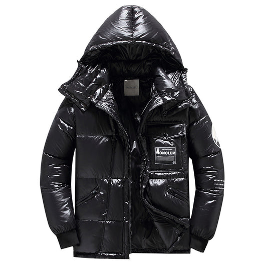 Men's versatile hooded down jacket