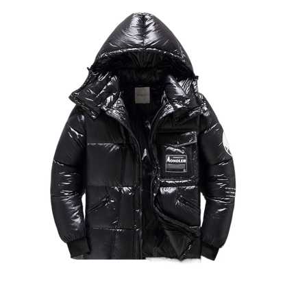 Men's versatile hooded down jacket