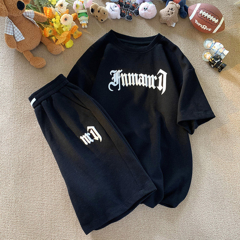 Men's Waffle Texture Short Sleeve T-Shirt