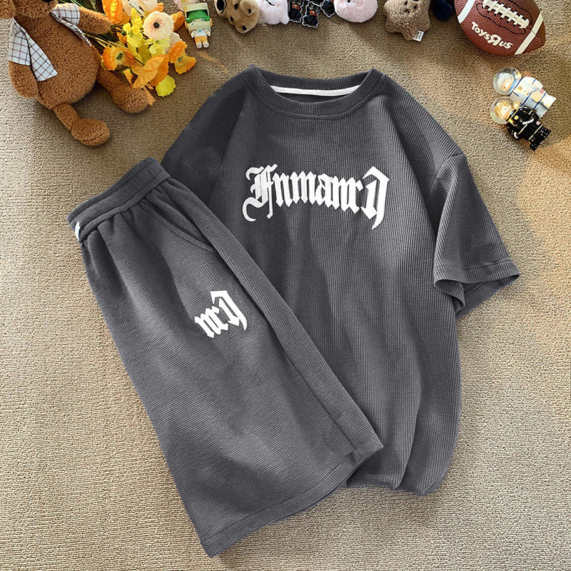 Men's Waffle Texture Short Sleeve T-Shirt
