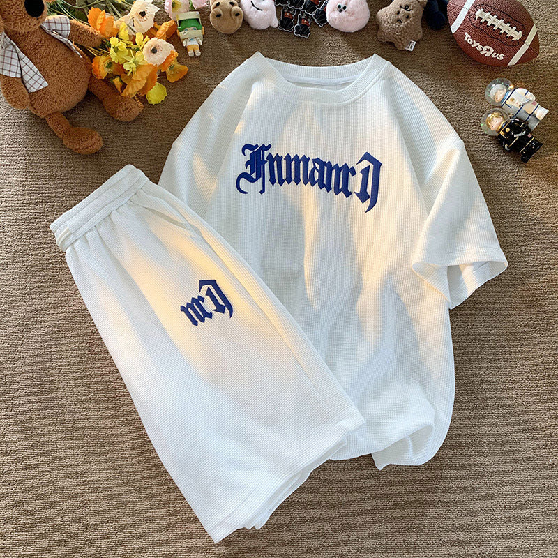 Men's Waffle Texture Short Sleeve T-Shirt
