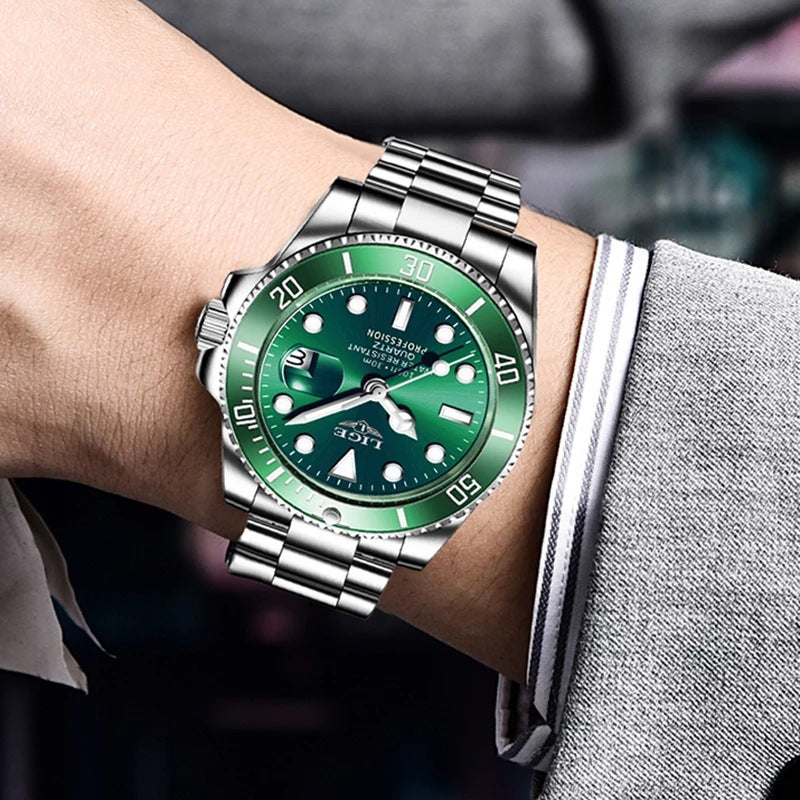 Men's Watch Quartz Three-Hand Watch Waterproof Clock
