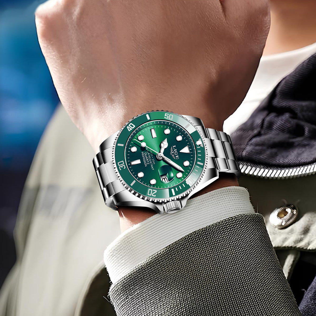 Men's Watch Quartz Three-Hand Watch Waterproof Clock