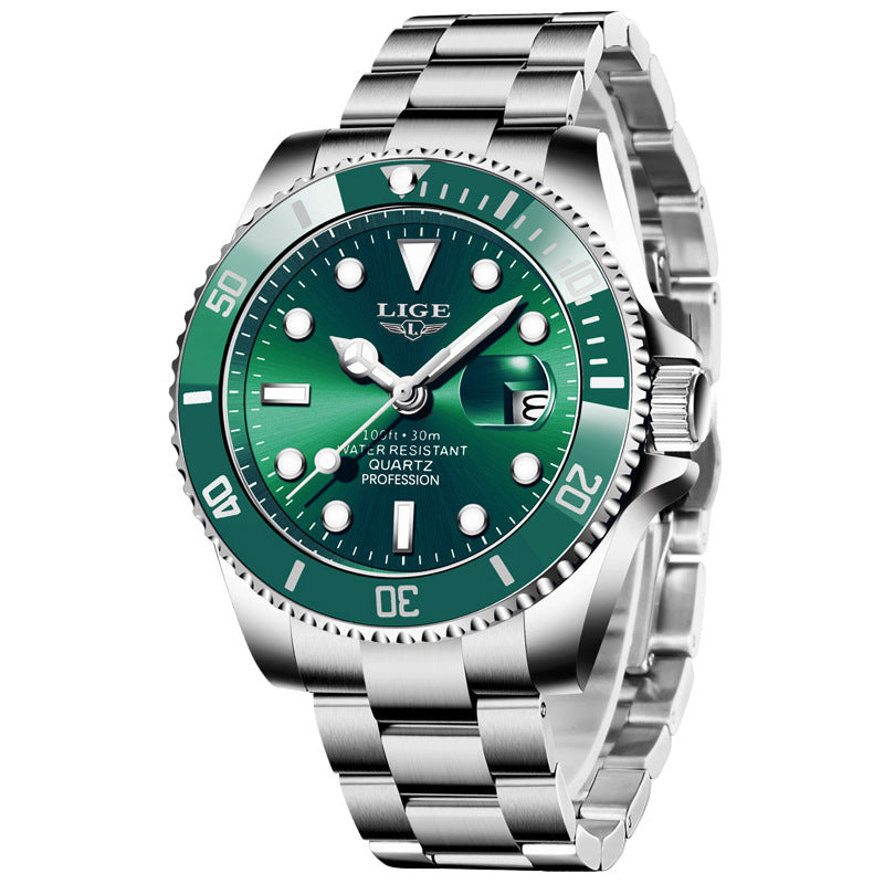 Men's Watch Quartz Three-Hand Watch Waterproof Clock