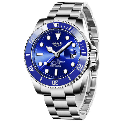 Men's Watch Quartz Three-Hand Watch Waterproof Clock