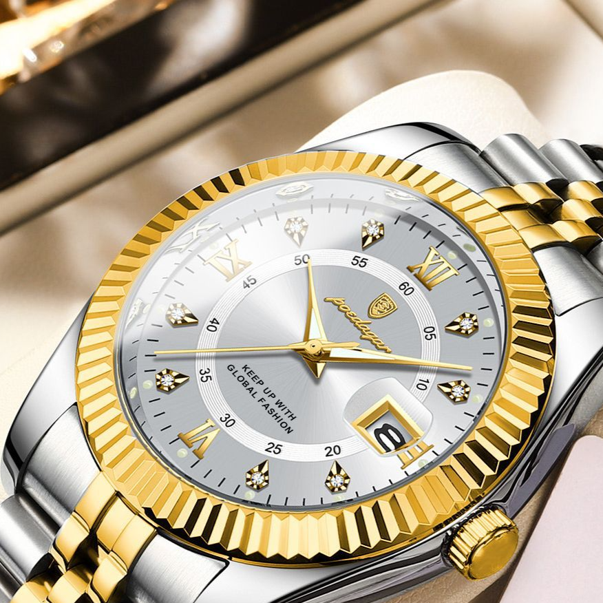 Men's Watch Waterproof Luminous Business Diamond Quartz Watch