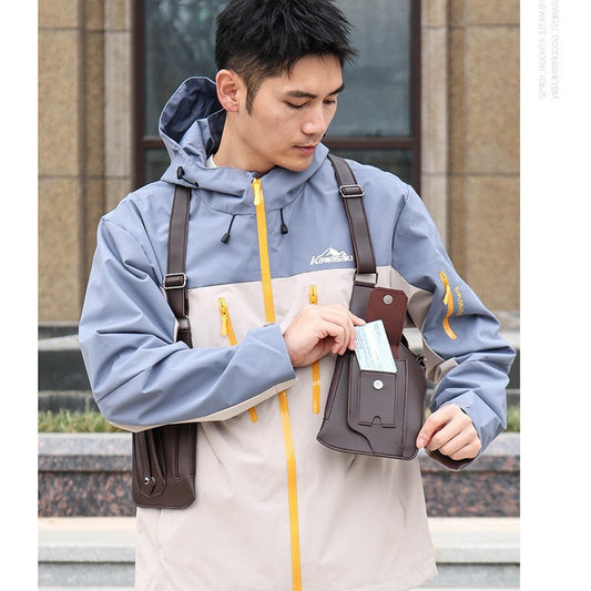 Men's Waterproof Crossbody Chest Bag for Outdoor and Daily Use
