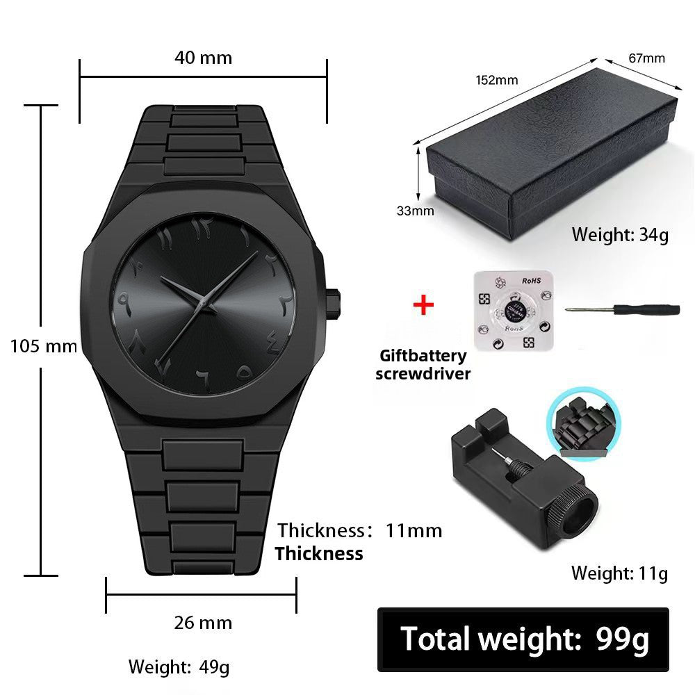 Men's Waterproof Quartz Watch with Calendar