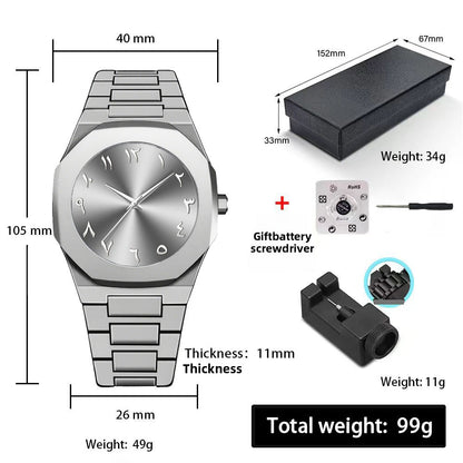 Men's Waterproof Quartz Watch with Calendar