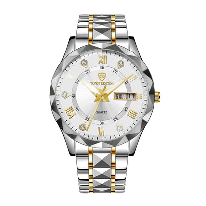 Men's Waterproof Quartz Watch with Calendar