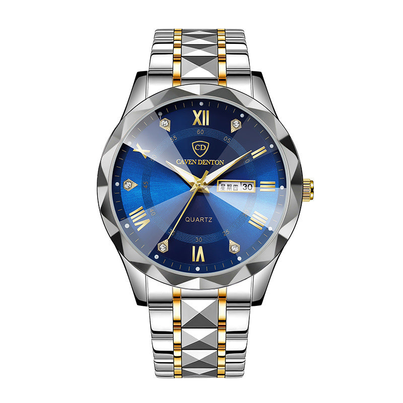 Men's Waterproof Quartz Watch with Calendar