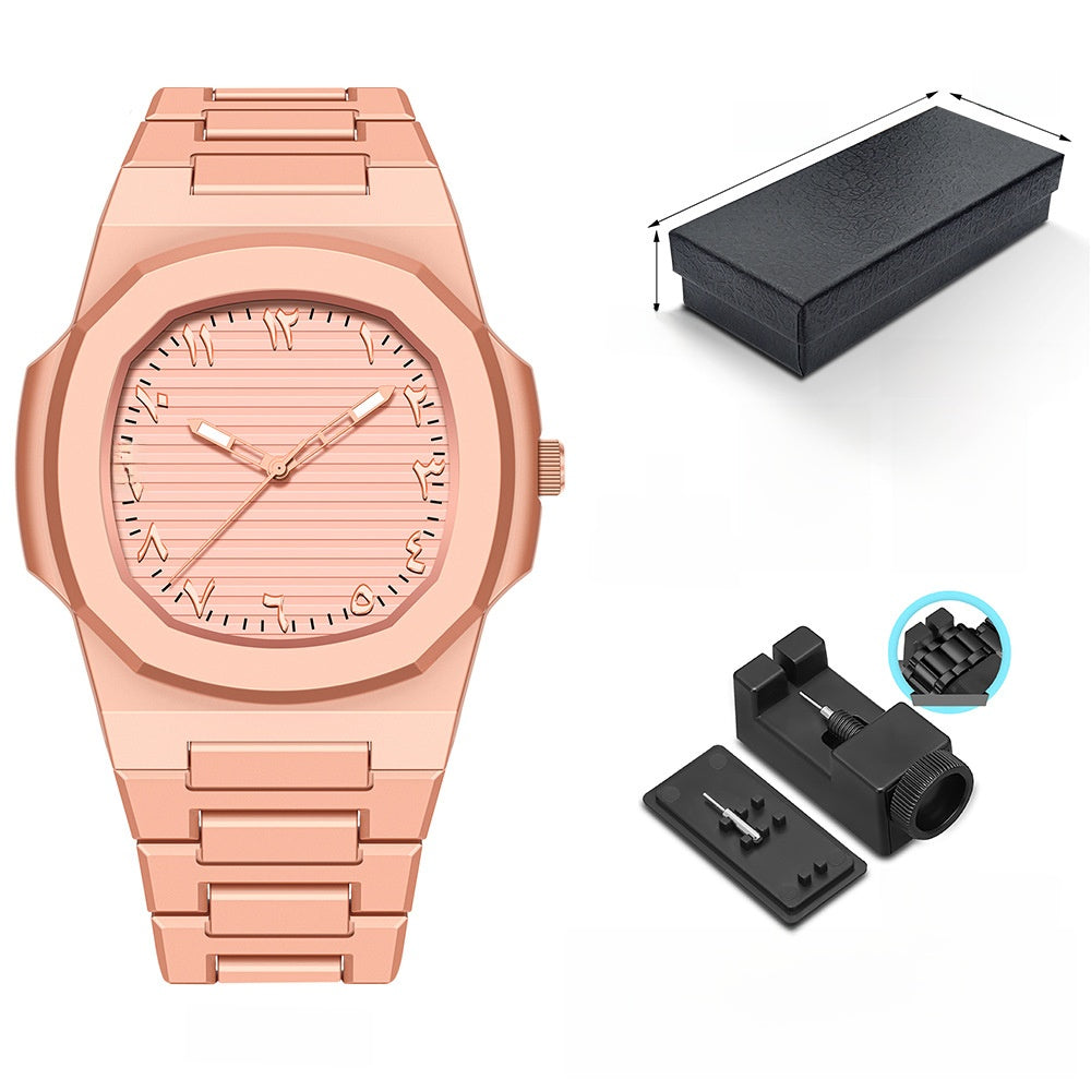 Men's Waterproof Quartz Watch with Plastic Strap