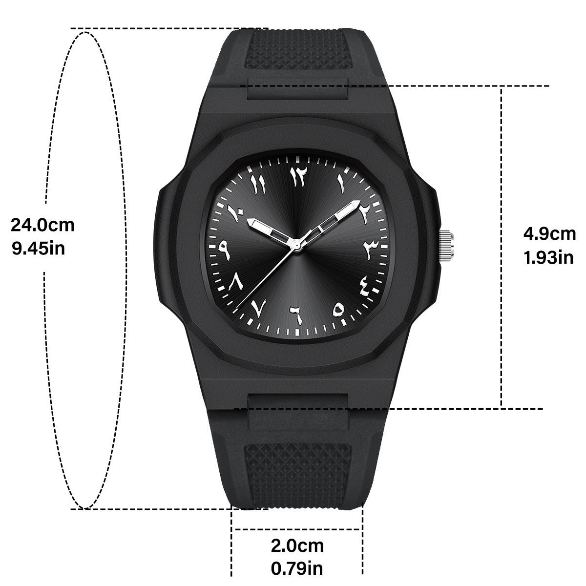 Men's Waterproof Quartz Watch with Plastic Strap