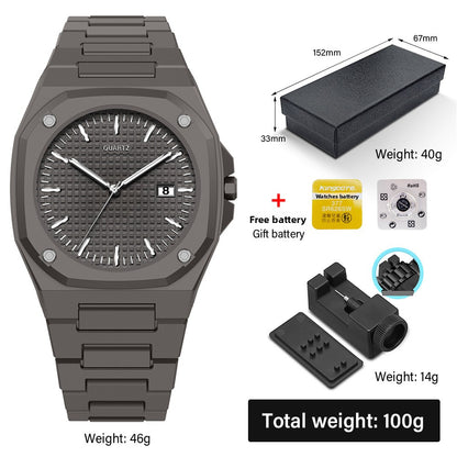 Men's Waterproof Quartz Watch with Plastic Strap