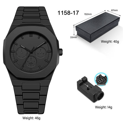 Men's Waterproof Quartz Watch with Plastic Strap
