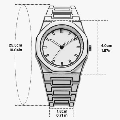 Men's Waterproof Quartz Watch with Plastic Strap
