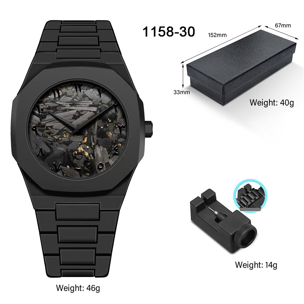 Men's Waterproof Quartz Watch with Plastic Strap