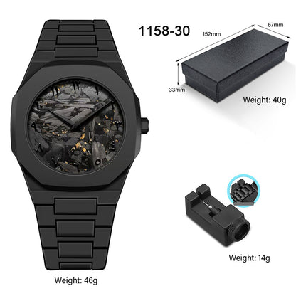 Men's Waterproof Quartz Watch with Plastic Strap