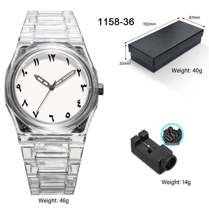 Men's Waterproof Quartz Watch with Plastic Strap