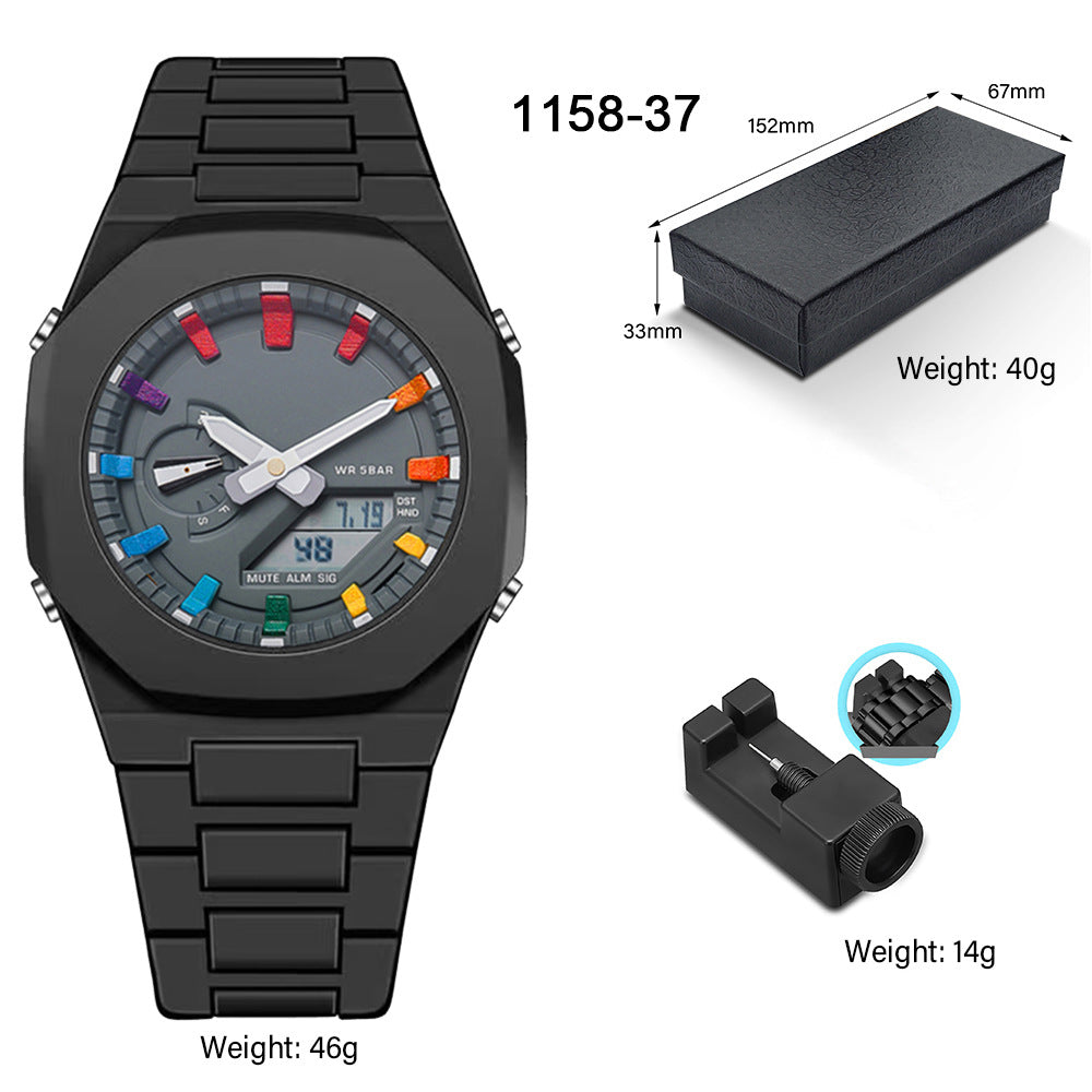 Men's Waterproof Quartz Watch with Plastic Strap