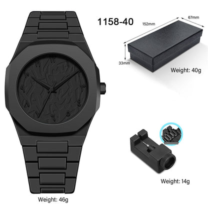Men's Waterproof Quartz Watch with Plastic Strap