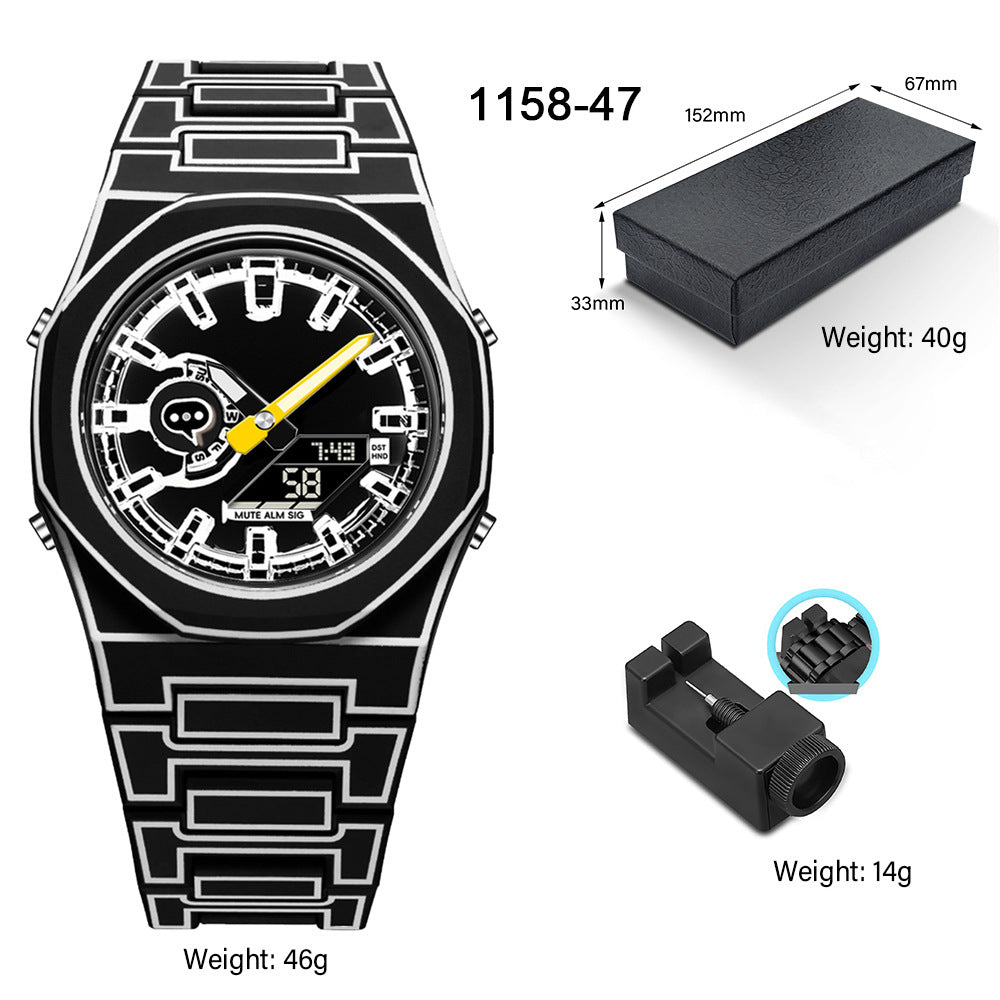Men's Waterproof Quartz Watch with Plastic Strap