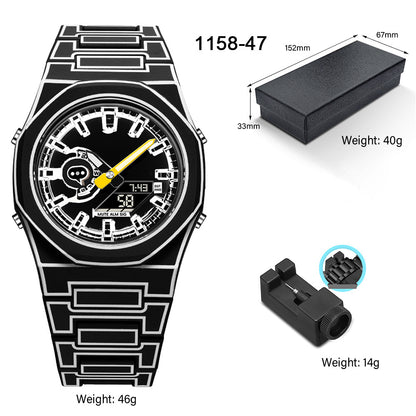 Men's Waterproof Quartz Watch with Plastic Strap