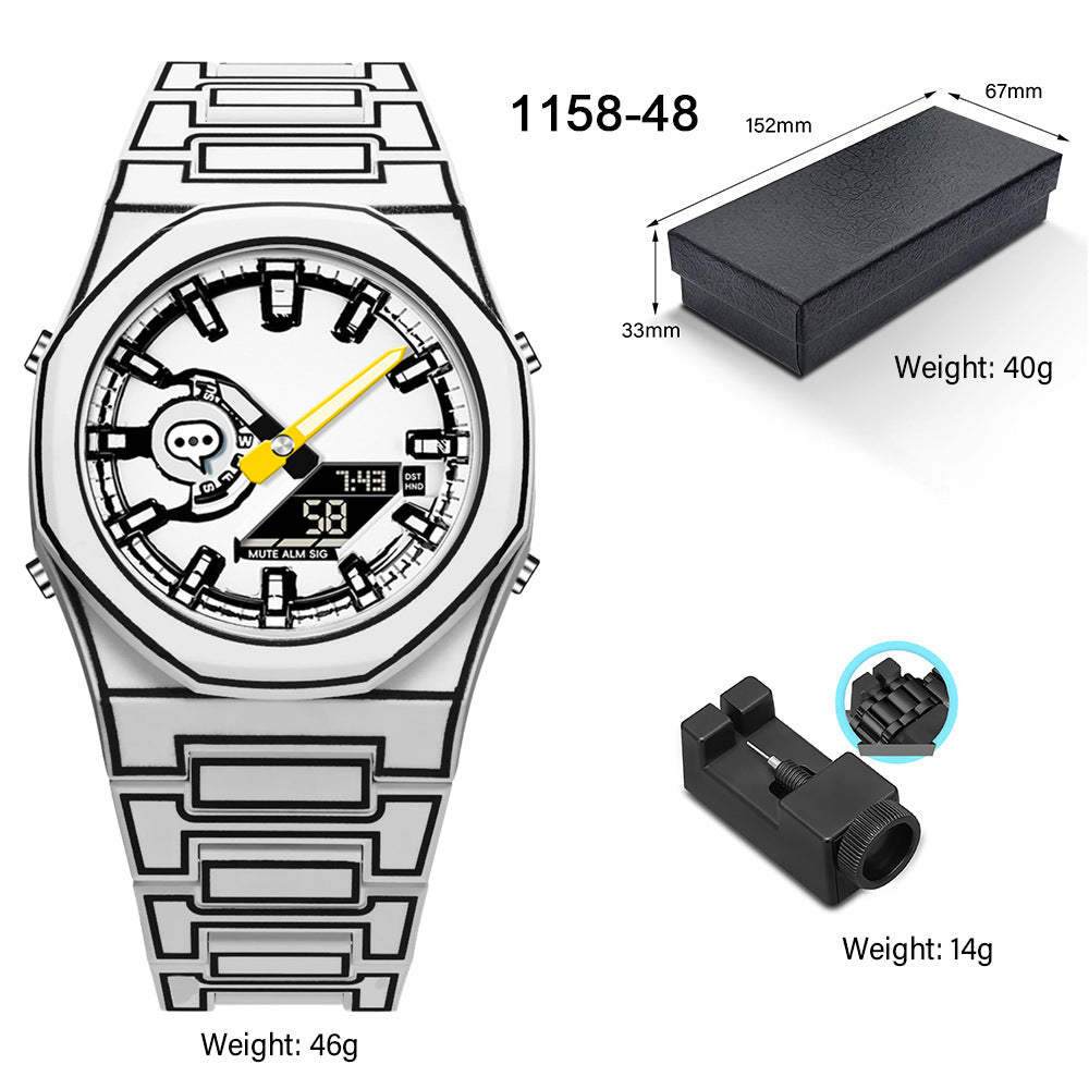 Men's Waterproof Quartz Watch with Plastic Strap