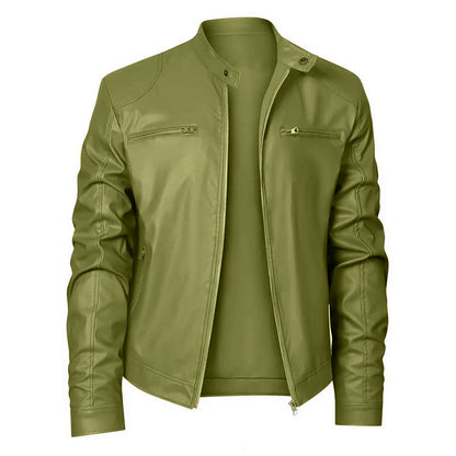 Men's Winter Business PU Leather Jacket