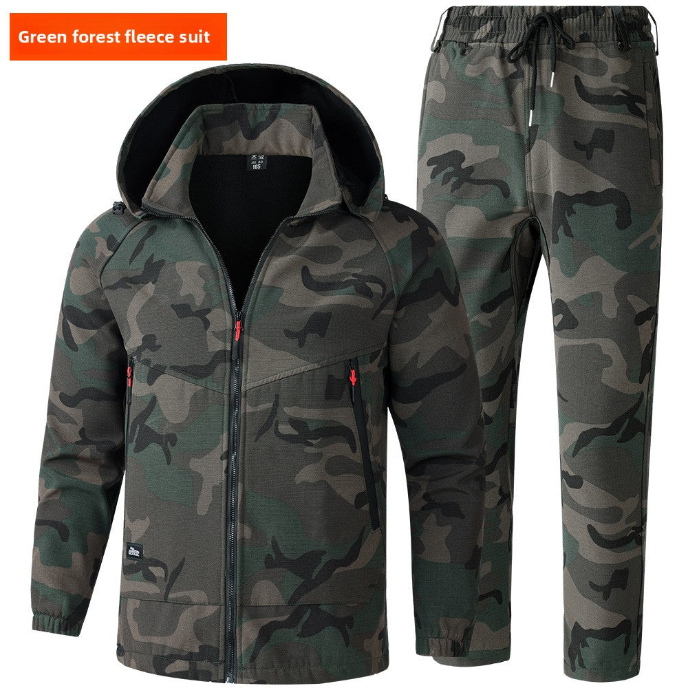 Men's Winter Fleece Camouflage Work Suit