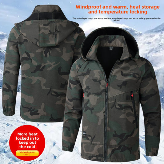 Men's Winter Fleece Camouflage Work Suit